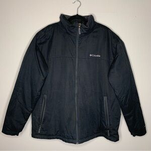 Columbia Sportswear Black Jacket Coat Full Zip Up Pockets Fleece Lined Sz XL Men